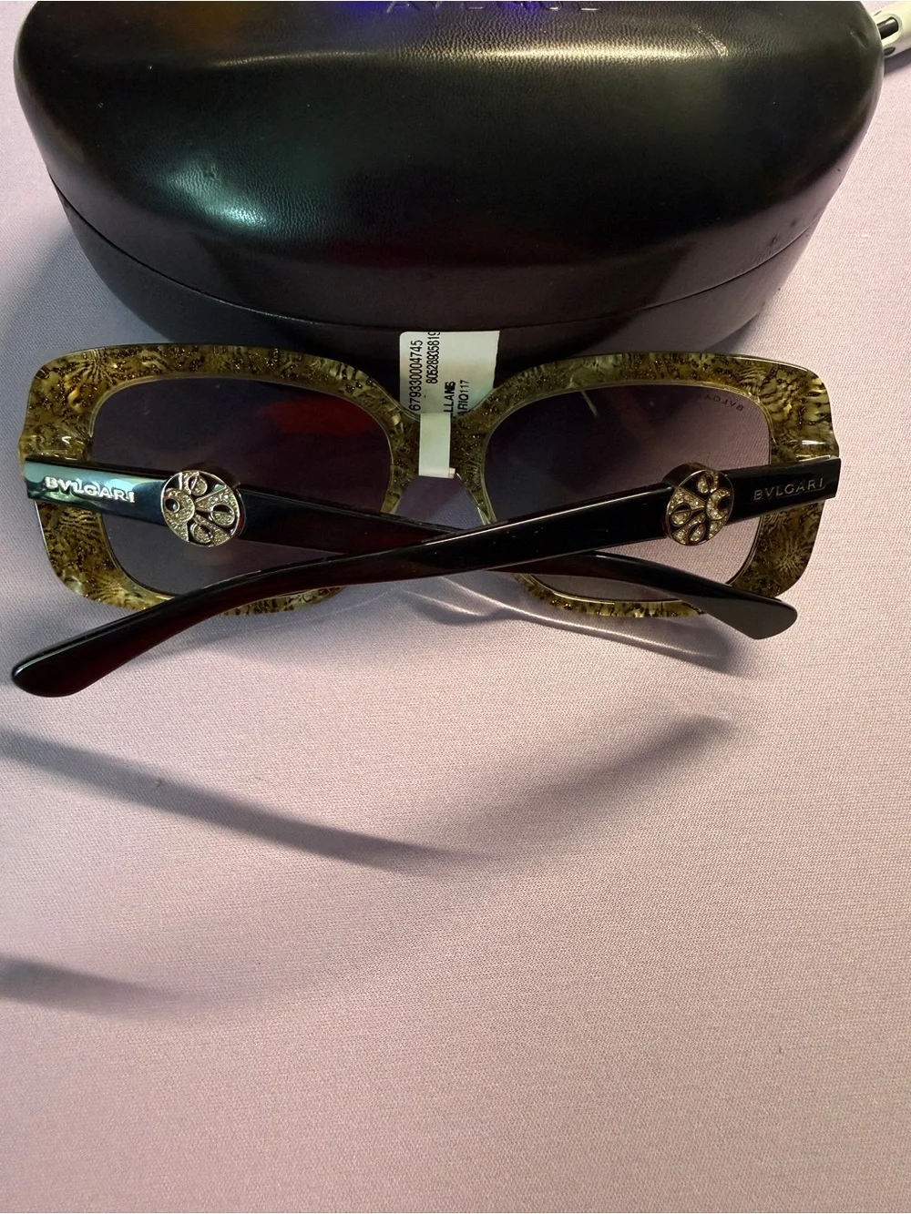 Bulgari Women's Oversized Dark Brown Gradient Sunglasses